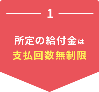 1 所定の給付金は支払回数無制限