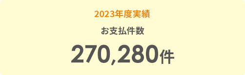 2022年度実績 お支払件数461,748件