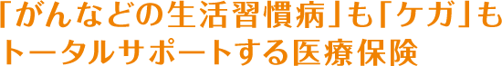 「がんなどの生活習慣病」も「ケガ」もトータルサポートする医療保険