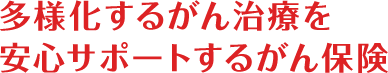 多様化するがん治療を安心サポートするがん保険