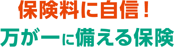 保険料に自信！万が一に備える保険