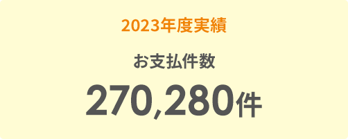 2022年度実績 お支払件数461,748件