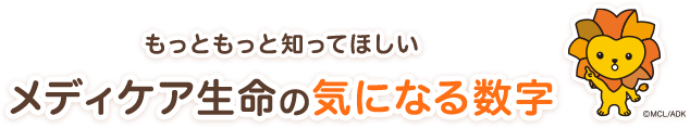 もっともっと知ってほしい メディケア生命の気になる数字